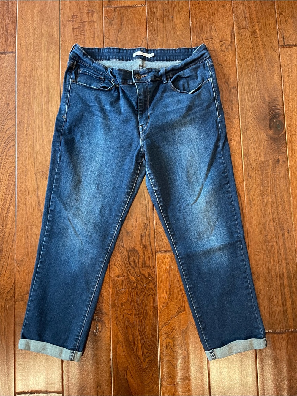 Levi's Dark Blue Mid-Rise Skinny Jeans